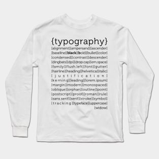 typography Long Sleeve T-Shirt